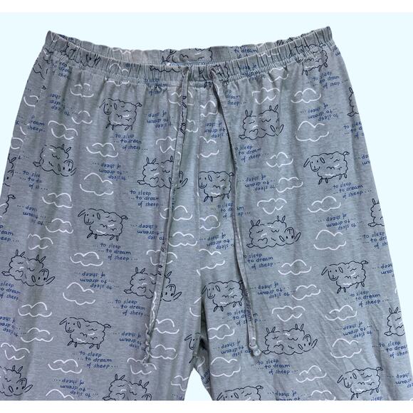 Jenni 2PC Counting Sheep Pajama Lounge Set 100% Cotton Blue White Size S - Picture 10 of 16